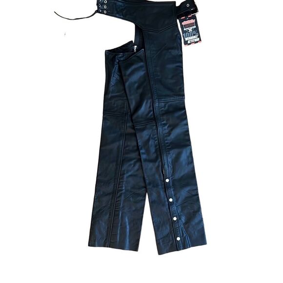 Interstate Leather Unisex 100% Leather Riding Chaps - Picture 5 of 12